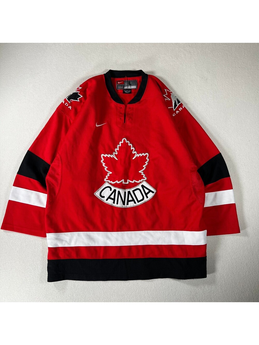 Vintage Nike Canada 2002 Olympics Salt Lake City Hockey Jersey Red Size Large